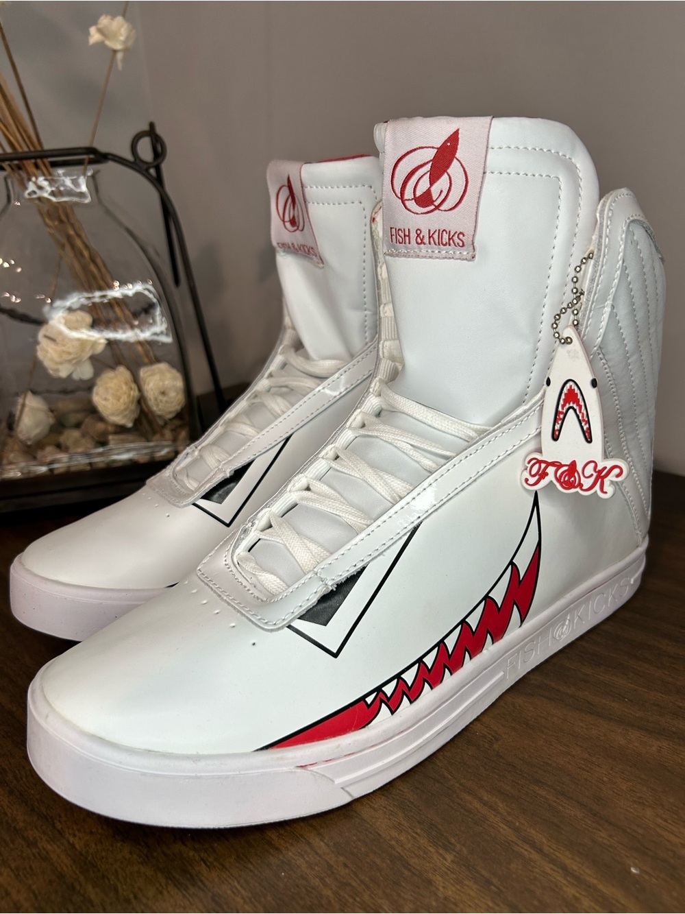 Fish & Kicks Tokyami Great Whites Shark High Top Sneakers Men 11 Limited